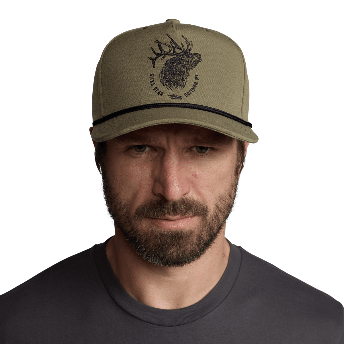 Elk Sketch Retro 5 Panel Snapback