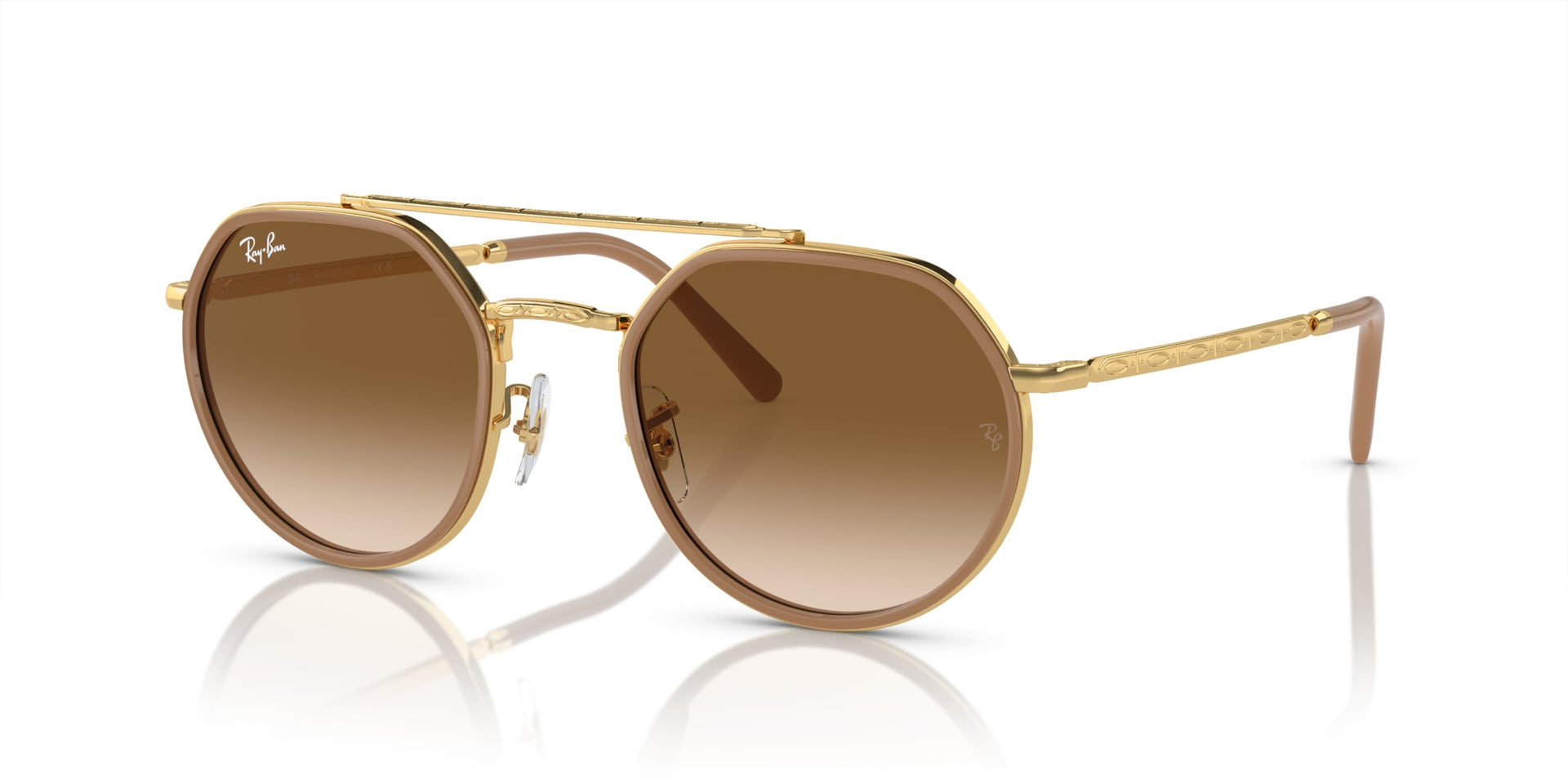 Ray-Ban RB3765 Sunglasses - Gold/Clear Gradient Brown / 53 mm - 8056597936033