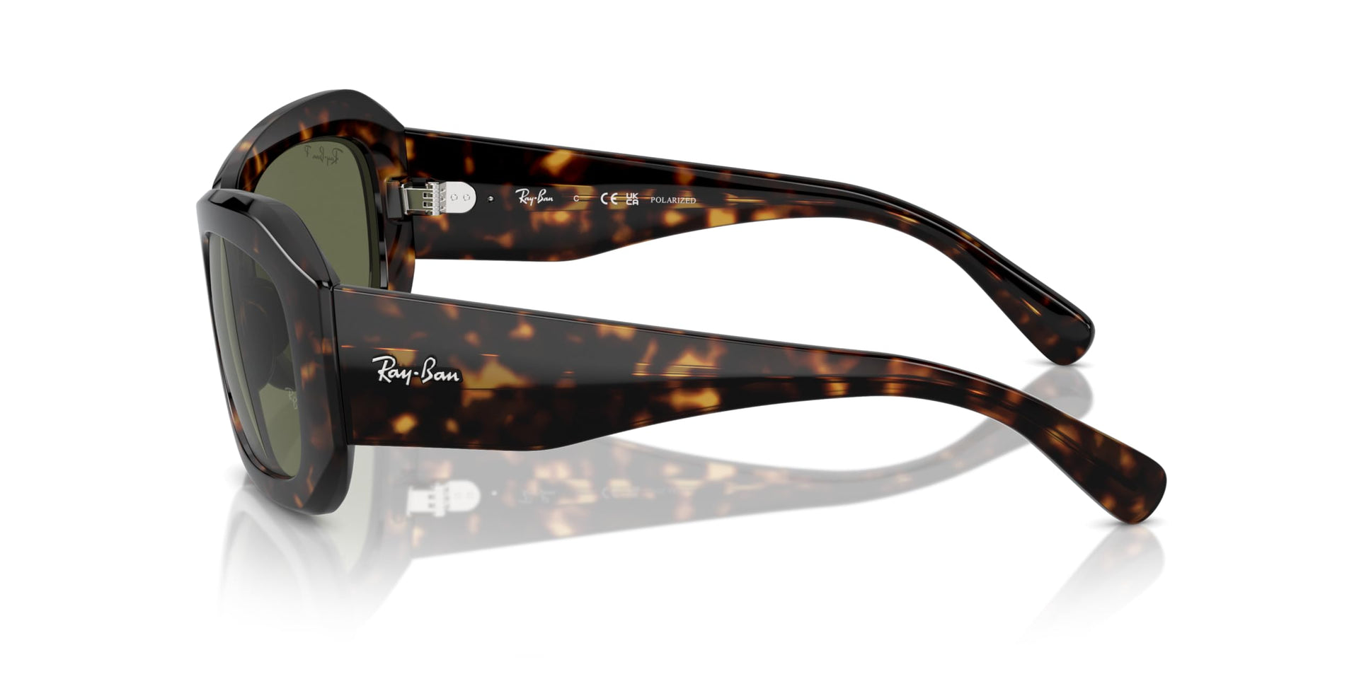 Ray-Ban Beate RB2212 Sunglasses - Havana/Polarized Green / 56 mm - X0045V892R - Additional Image 1