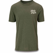 Dark olive short-sleeve tech T-shirt with Speed Demon graphic at chest