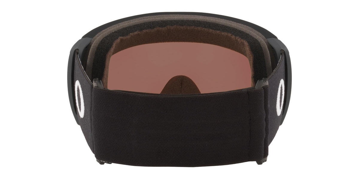 Large snow goggles with black frame and brown mirrored lens