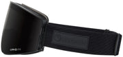 Black snow goggles with LUMA lens and textured black strap featuring the DRAGON badge.