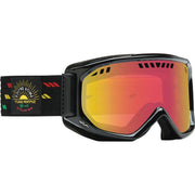 SMITH Scope snow goggles with black frame, mirrored red lens, and black strap