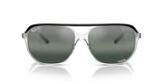 Ray-Ban Bill One RB2205 Sunglasses - Black on Transparent/Clear Gradient Dark Blue Polarized / 60 mm - 8056597965507 - Additional Image 1