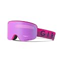 Giro Ella snow goggles angled view with pink mirrored lens and pink strap