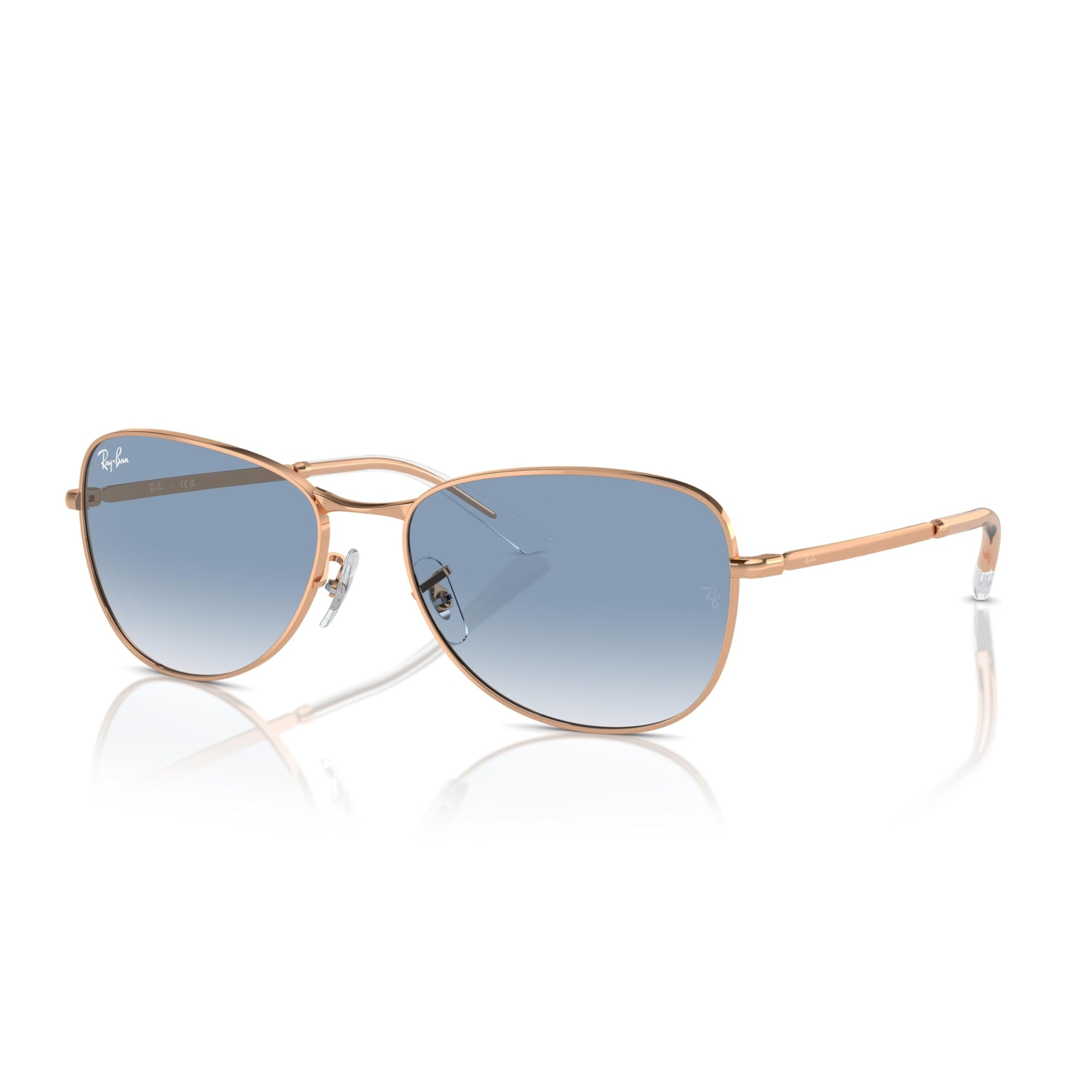Ray-Ban RB3733 Sunglasses - Rose Gold/Clear Gradient Blue / 59 mm - 8056262030769
