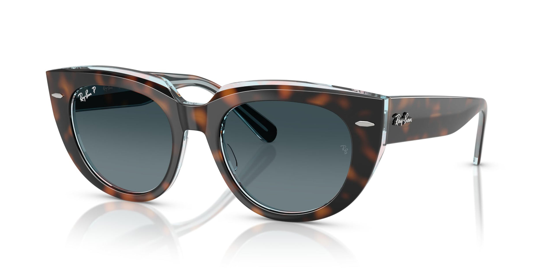 Ray-Ban Doreen RB2286 Sunglasses - Dark Havana on Transp Multicolor/Blue Gradient Polarized / 49 mm - 8056262313671