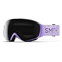 Smith I/O Mag snow goggles with dark frame and purple-tinted mirrored lens