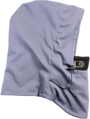 Storm hood in Dark Lavender with adjustable chin strap and drawcord.