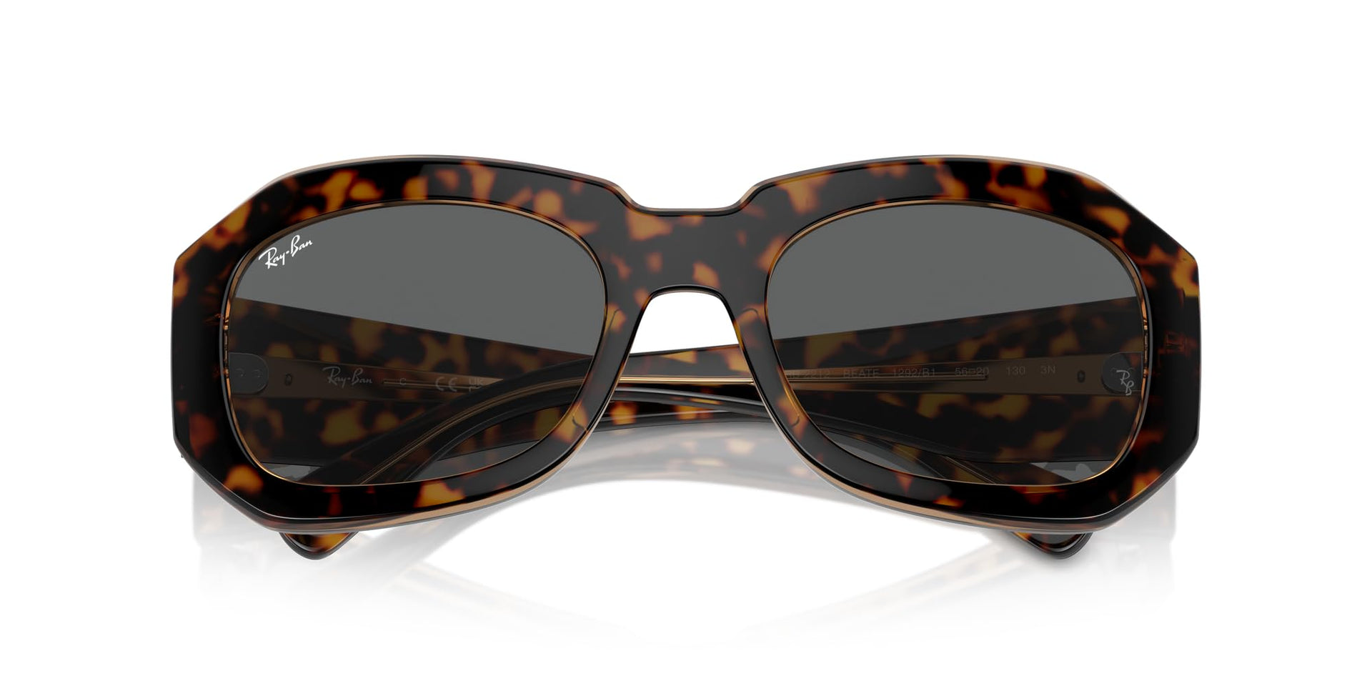 Ray-Ban Beate RB2212 Sunglasses - Havana on Transparent Brown/Dark Grey / 56 mm - X0045V8E31 - Additional Image 4