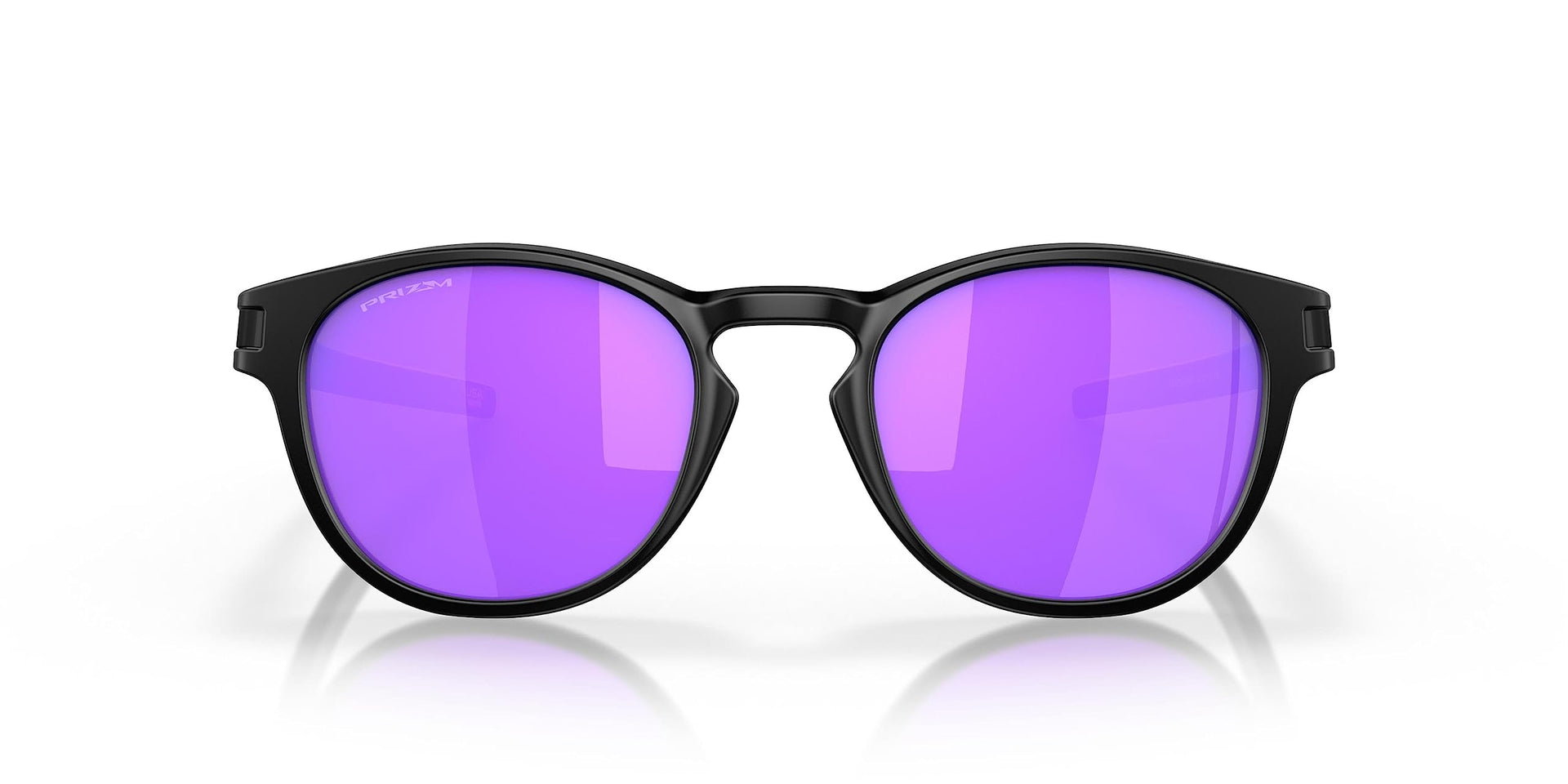 Oakley Latch Oval Sunglasses - Matte Black/Prizm Violet / 53 - X002P2CLPT