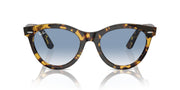 Ray-Ban Wayfarer Way RB2241 Sunglasses - Yellow Havana/Clear Gradient Blue / 54 mm - 8056262030998