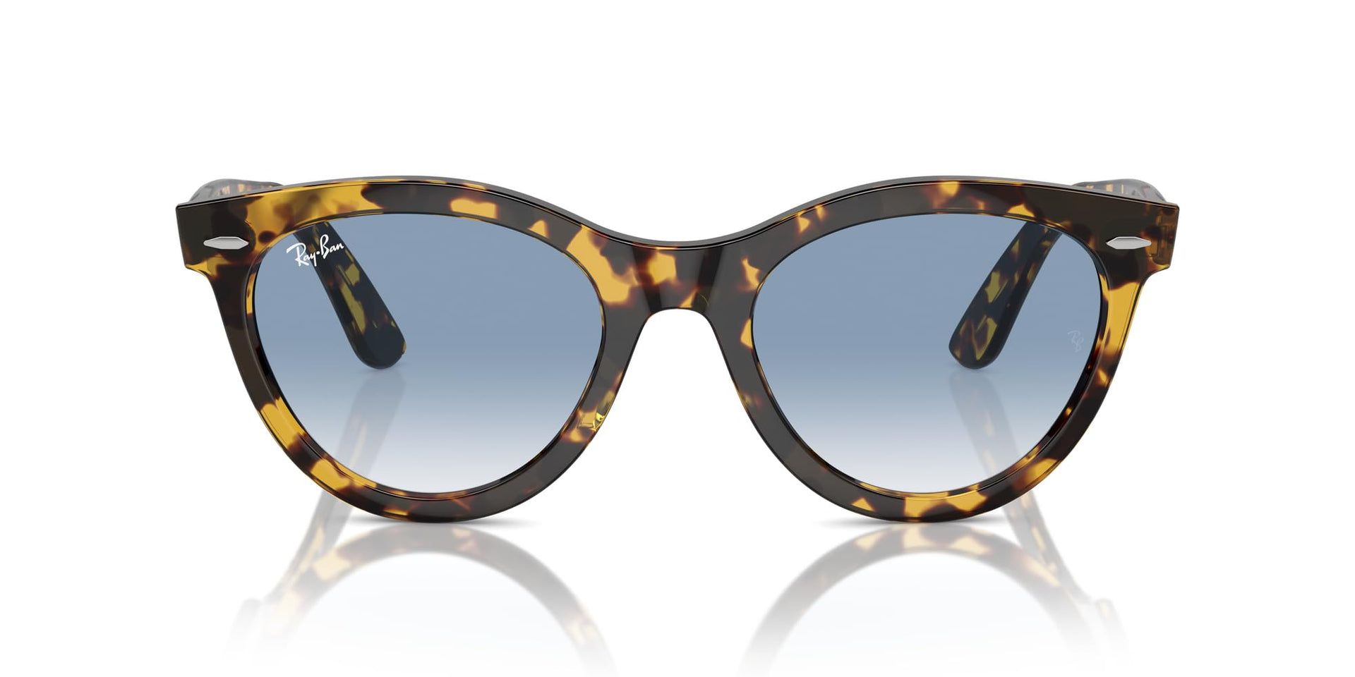 Ray-Ban Wayfarer Way RB2241 Sunglasses - Yellow Havana/Clear Gradient Blue / 54 mm - 8056262030998