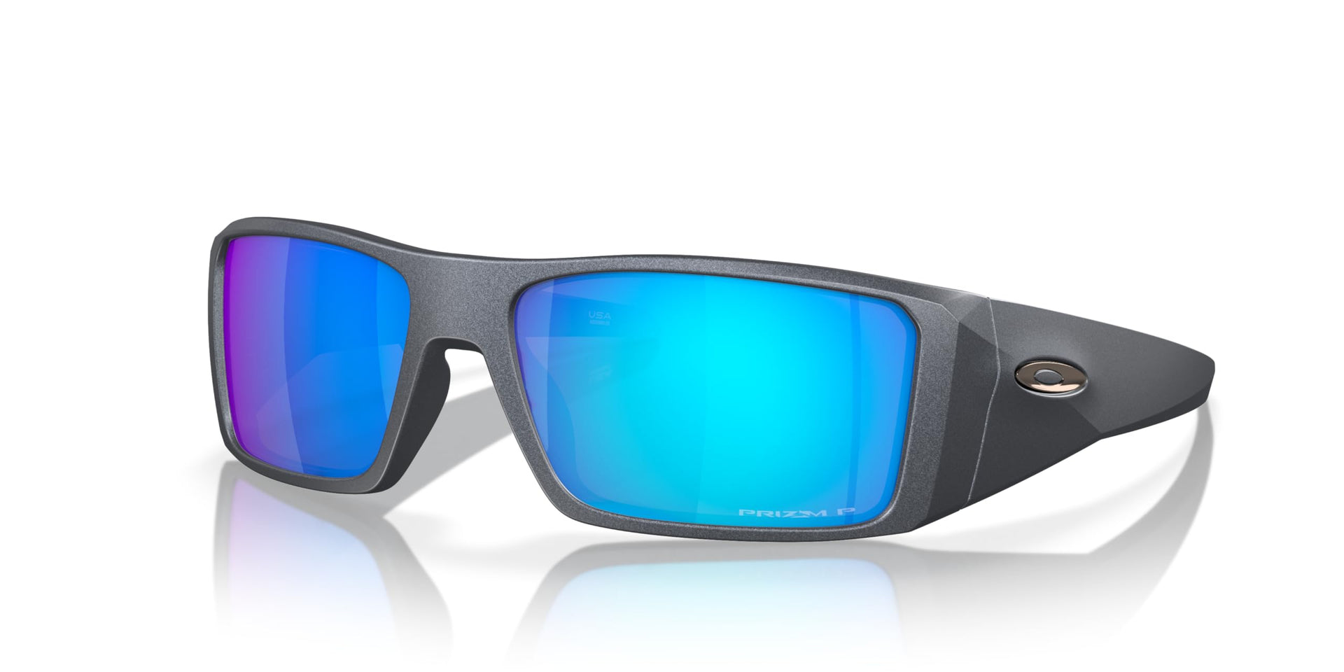 Oakley Heliostat Sunglasses - Blue Steel/Prizm Sapphire Polarized / 61 mm - 888392617286