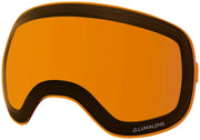 Amber replacement goggle lens with black frame edge, Lumalens