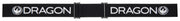 Adjustable black strap for snow goggles with DRAGON branding on both sides