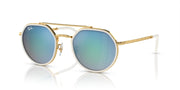 Ray-Ban RB3765 Sunglasses - Gold/Brown Gradient Brown Mirrored Blue / 53 mm - 8056597936026