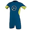 O'Neill Wetsuits Unisex Kid's Standard Toddler O'Zone Short Sleeve Spring Suit - Ultra Blue/Electric Lime/White / 2