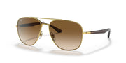 Ray-Ban RB3683 Sunglasses - Gold/Clear Gradient Brown / 56 mm - 8056597523134