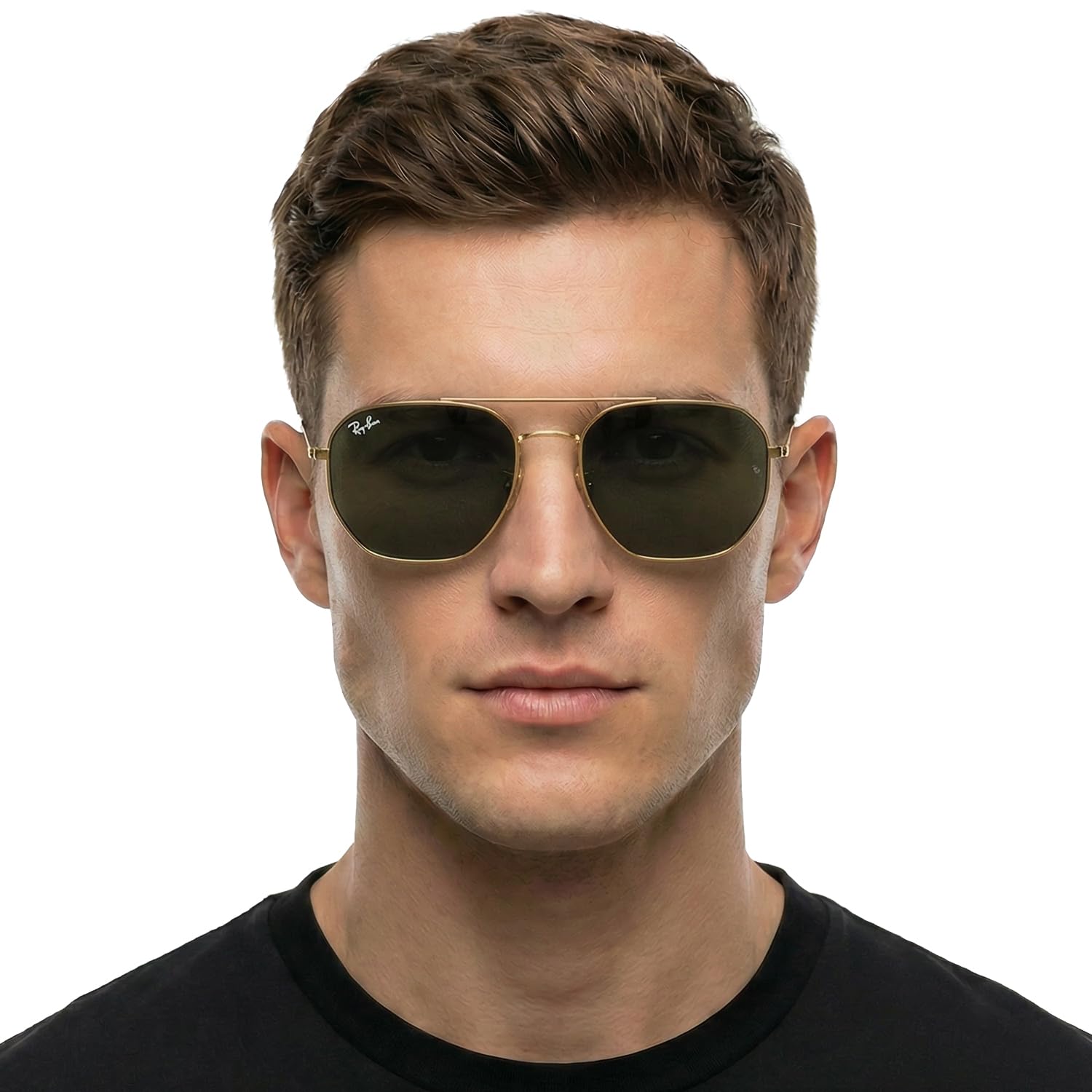 Ray-Ban Aviator RB3724D Sunglasses - Gold/Dark Green / 59 mm - 8056597945288 - Additional Image 1