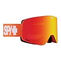 Bolle snow goggles with orange SPY+ strap and red mirrored lens, side view