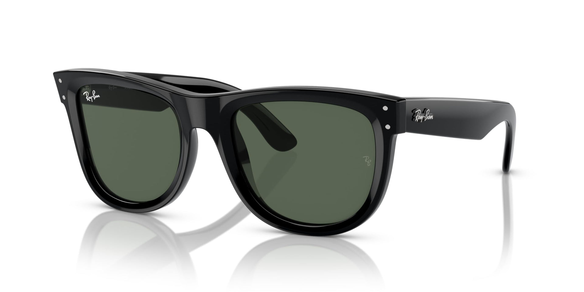 Ray-Ban Wayfarer Reverse RBR0502S Sunglasses - Black/Dark Green / 53 mm - 8056597918824