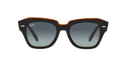 Ray-Ban State Street RB2186 Sunglasses - Black on Transparent Brown/Grey Vintage / 52 mm - 8056597445559