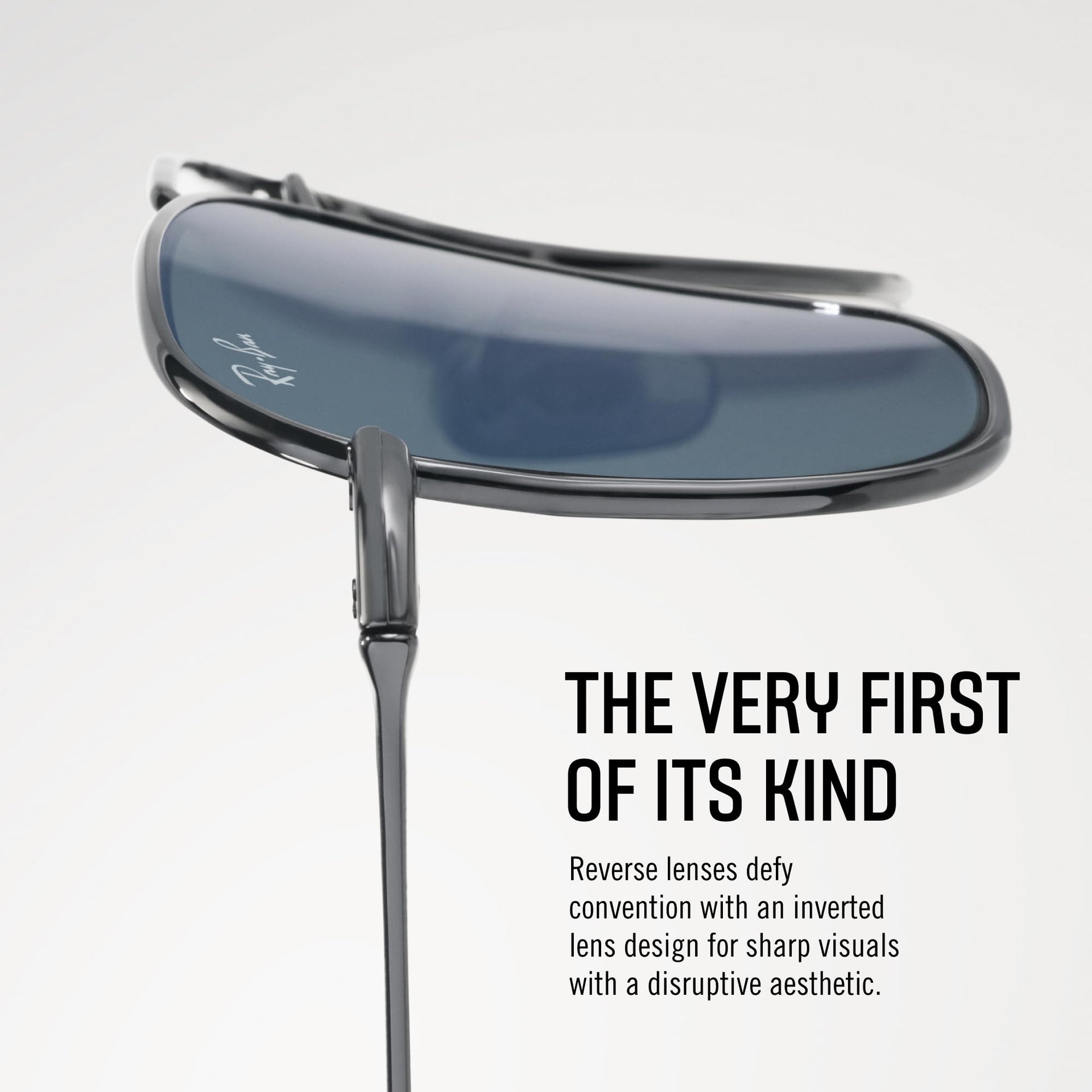 Ray-Ban Caravan Reverse RBR0102S Sunglasses - Gunmetal/Dark Grey / 61 mm - 8056262180839 - Additional Image 2