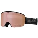 Giro Ella snow goggles with amber mirrored lens and black patterned strap
