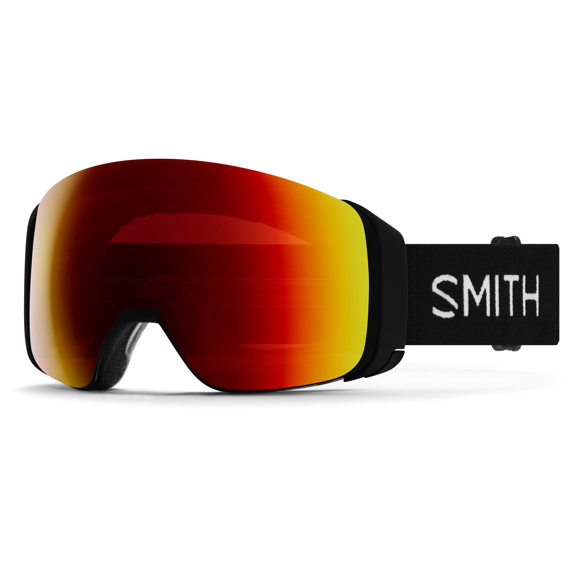 Smith Optics winter snow goggles, black frame with red mirrored lens