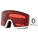 Snow goggles, white frame and red Prizm lens with Oakley branding