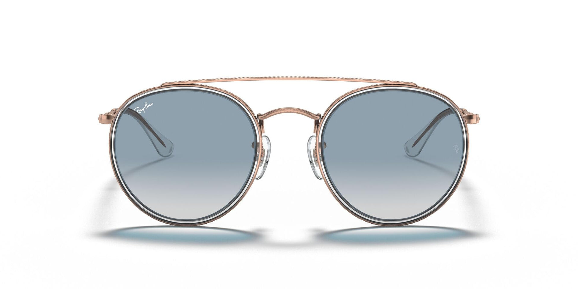Ray-Ban Double Bridge RB3647N Sunglasses - Copper/Clear Gradient Blue / 51 mm - 8053672834321