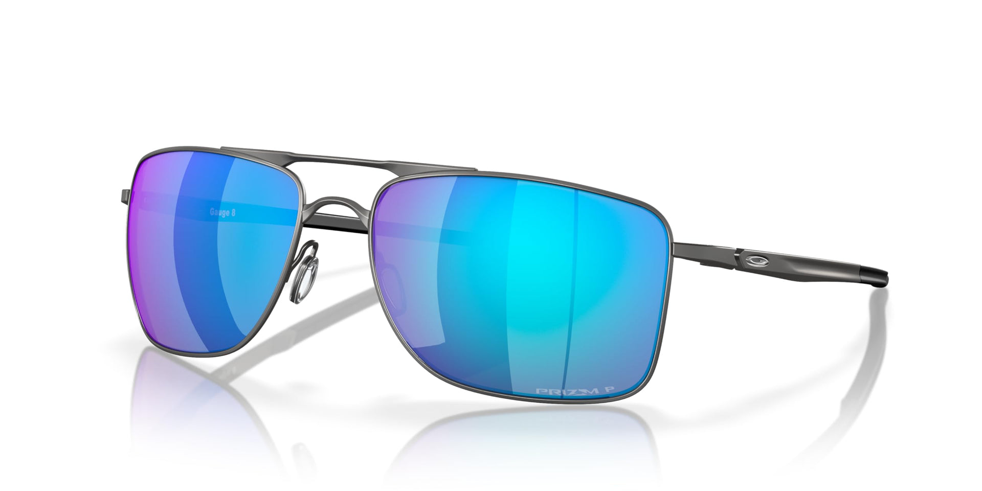 Oakley Gauge Sunglasses - Matte Gunmetal/Prizm Sapphire Iridium Polarized / 62 - 888392271389