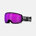 Giro Facet snow goggles, purple lens and black patterned strap with Giro text