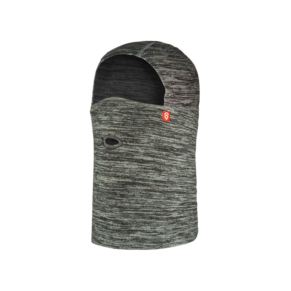 Heathered microfleece balaclava with eye port and hood