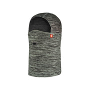 Heathered microfleece balaclava with eye port and hood