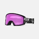 Giro Dylan snow goggles with magenta lens, black frame, patterned black strap