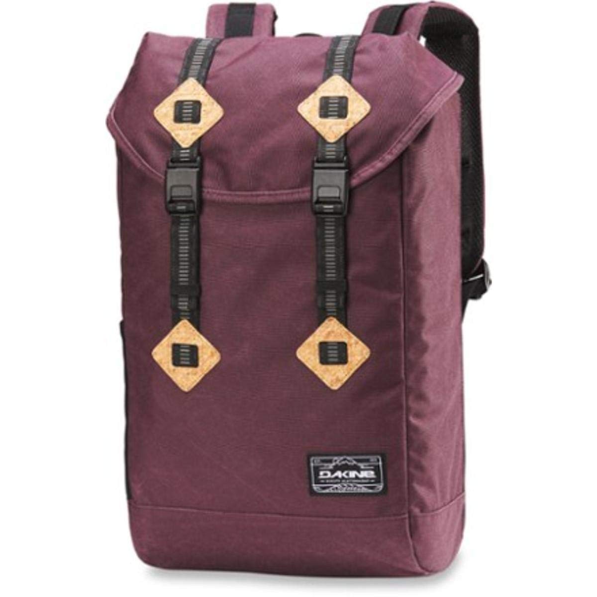 Dakine Trek II 26L backpack in plum, front flap and dual adjustable straps
