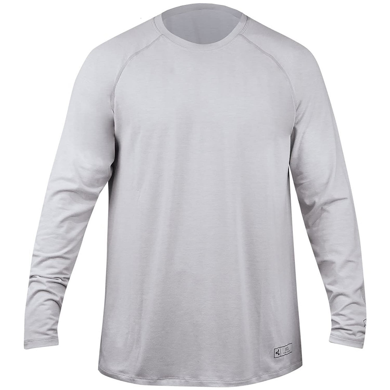 XCEL ThreadX long sleeve UV sun shirt, silver gray crew neck