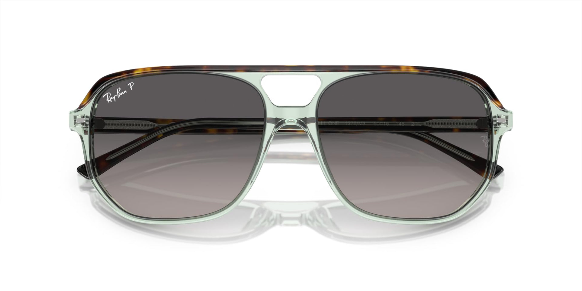 Ray-Ban Bill One RB2205 Sunglasses - Havana on Transparent Green/Grey Gradient Polarized / 57 mm - 8056597936163 - Additional Image 4