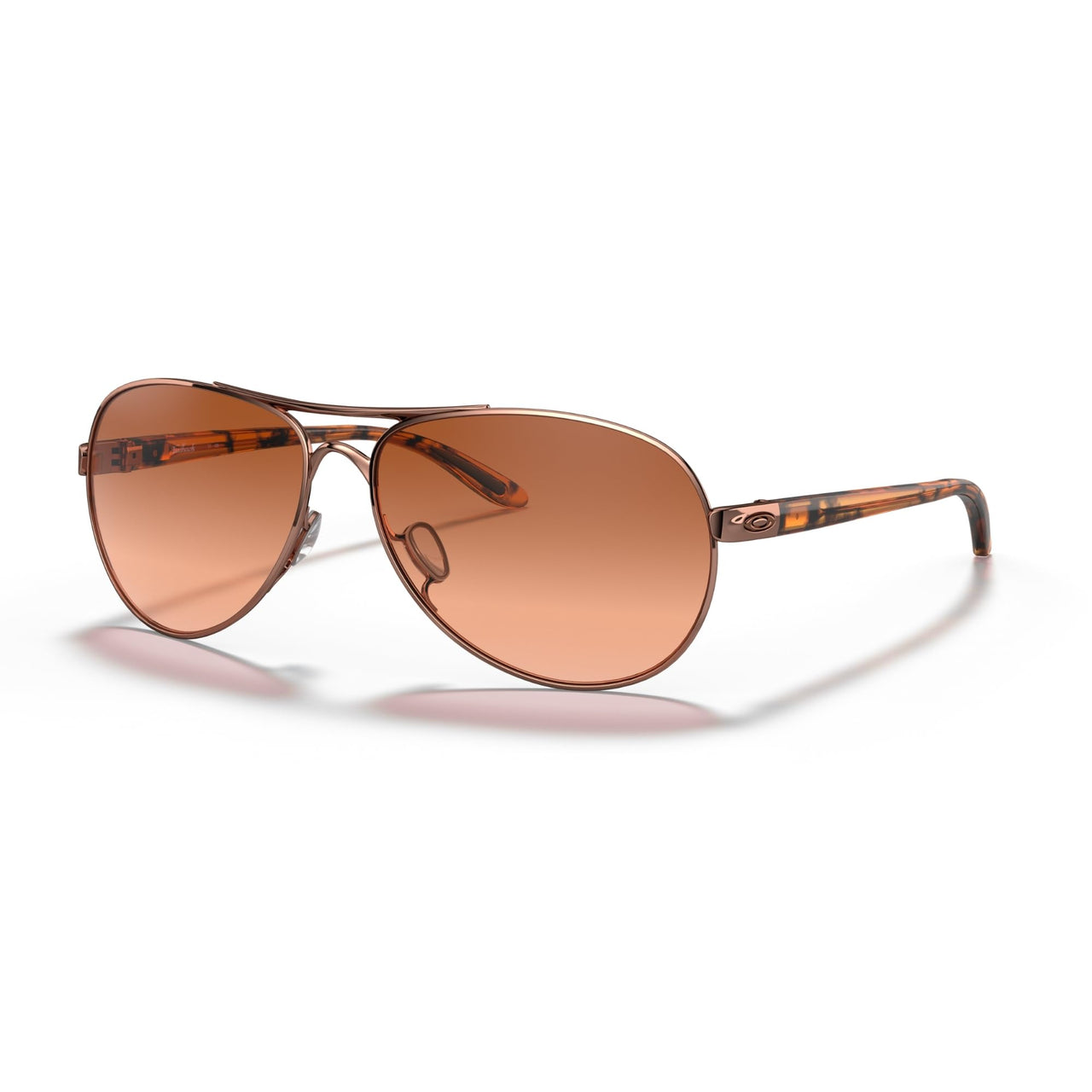 Oakley Feedback Sunglasses - Rose Gold / Brown Gradient / 59 mm - 700285863214