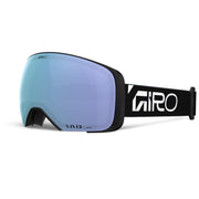 Giro snow goggles with black frame and blue-tinted mirrored lens
