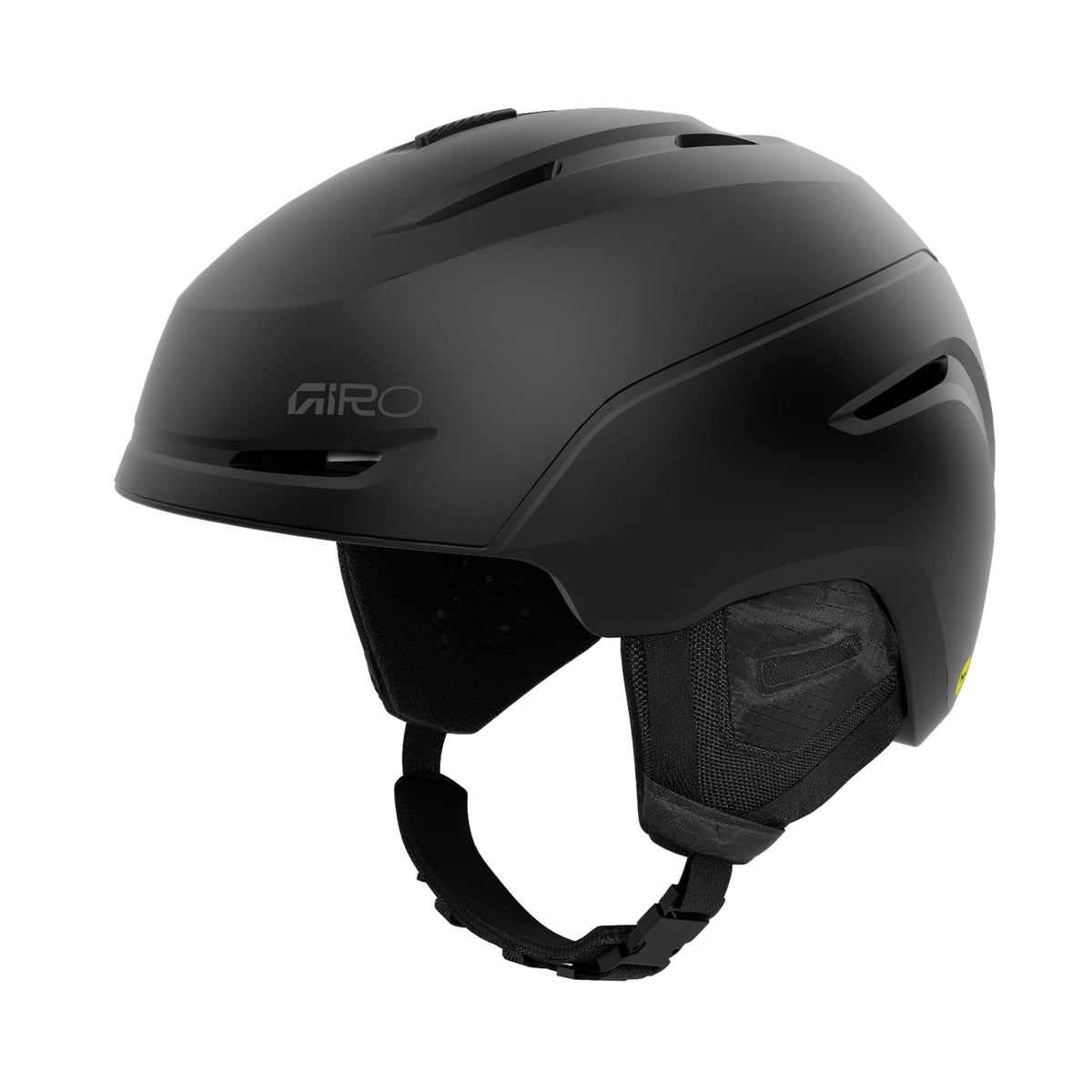 Giro Neo Jr. snow helmet, matte black with adjustable chin strap