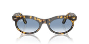Ray-Ban Wayfarer Oval RB2242 Sunglasses - Yellow Havana/Clear Gradient Blue / 50 mm - 8056262030776