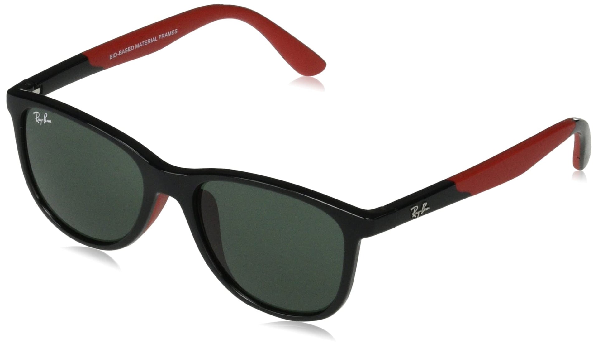 Ray-Ban RJ9077SF Sunglasses - Black on Rubber Red/Dark Green / 49 mm - 8056597851855