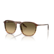 Ray-Ban RB2203 Sunglasses - Striped Brown & Green / Brown Black / Small - 8056597936378