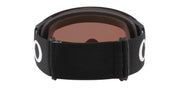 Oakley Flight Tracker snow goggles with black strap and brown-tinted lens