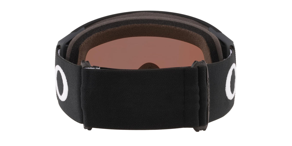 Oakley Flight Tracker snow goggles with black strap and brown-tinted lens