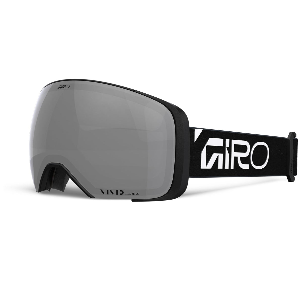 Giro snow goggles with black frame and gray mirrored lens