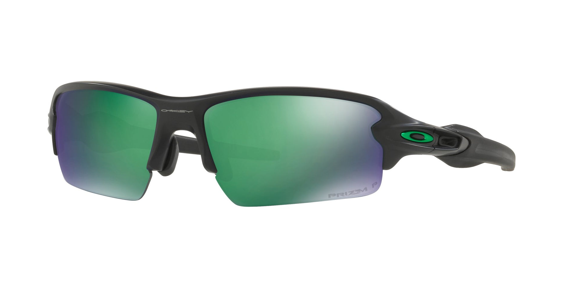 Oakley Flak Low Bridge Fit Sunglasses - Matte Black/Prizm Jade Polarized / 61 mm - 888392294166